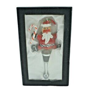 LSArts Whimsical Santa Claus Christmas New Bottle Stopper